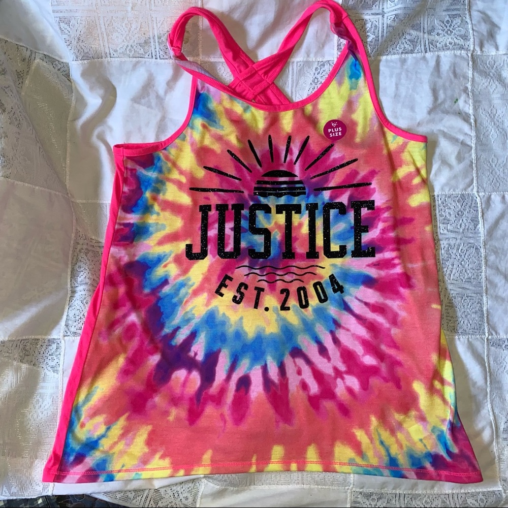 JUSTICE Tie Dyed Tank fir pre teens.SIZE 18 - Picture 6 of 6